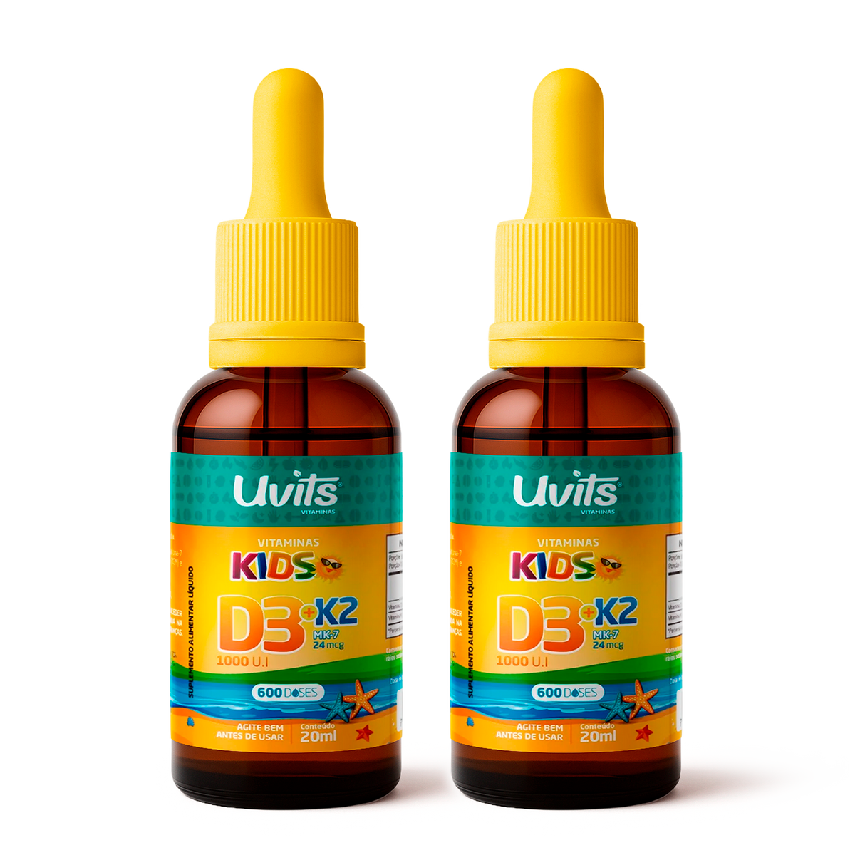 Vitamina D3 1000UI K2 24mcg Kids – 600 Doses 20ml