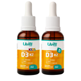 Kit Familia - Vitamina D3 K2 MK7 Adulto + Vitamina D3 K2 MK7 Kids