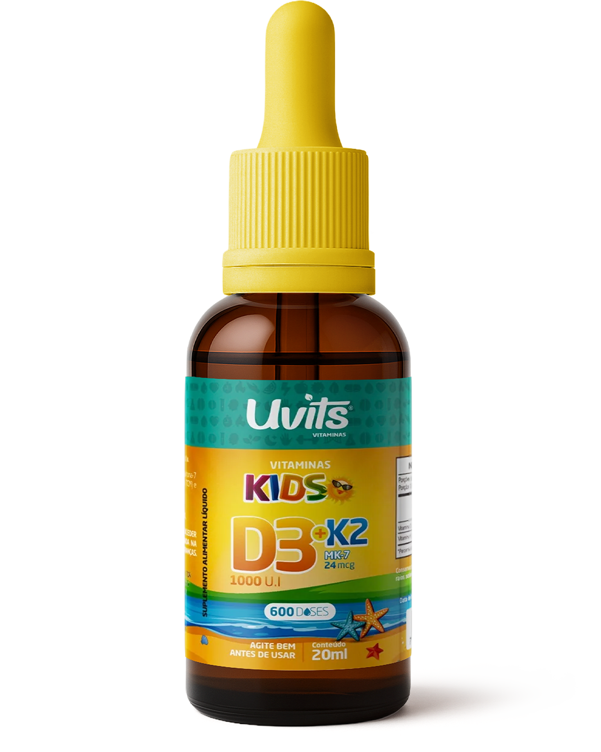 Vitamina D3 1000UI K2 24mcg Kids – 600 Doses 20ml