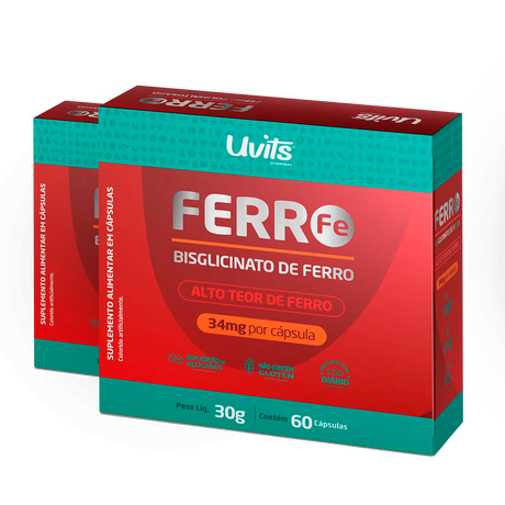 Ferro Bisglicinato 34mg 60 Cápsulas