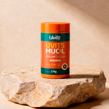 Mucil Psyllium (Sabor Laranja) - Fibra Alimentar para Intestino - 174g