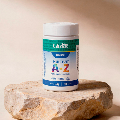 Multivitamínico A-Z Homem – Vitaminas e Minerais para Energia, Imunidade e Metabolismo – 60 Comprimidos
