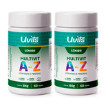 Multivitamínico A-Z Sênior 50+ – Vitaminas e Minerais para Vitalidade e Imunidade – 60 Comprimidos