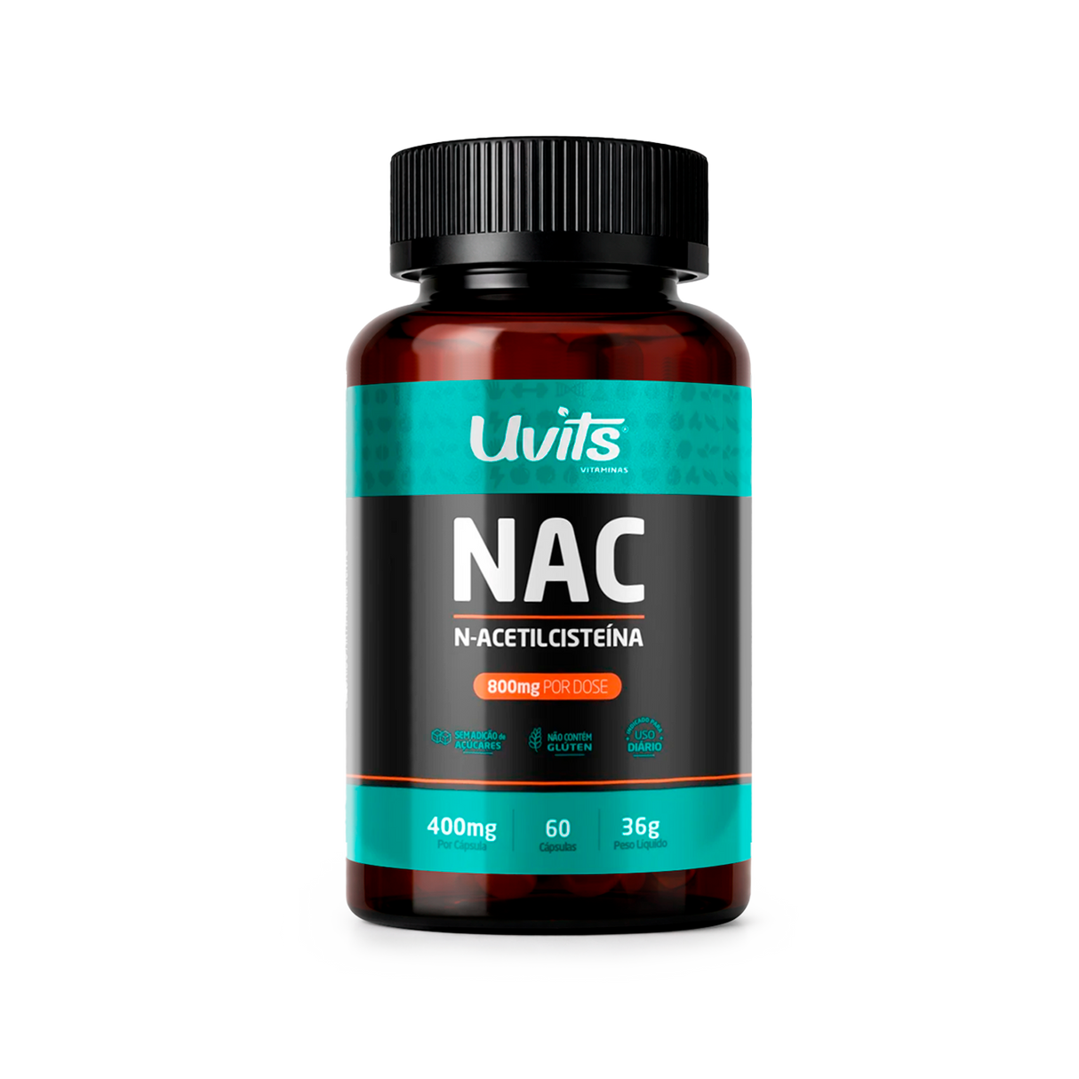 NAC - Aceltilcisteína 800mg 60 Cápsulas