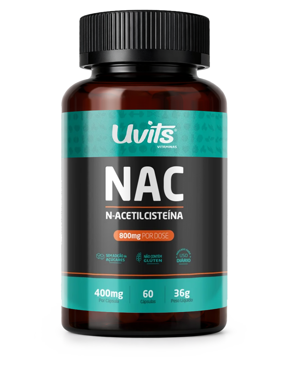 NAC - Aceltilcisteína 800mg 60 Cápsulas