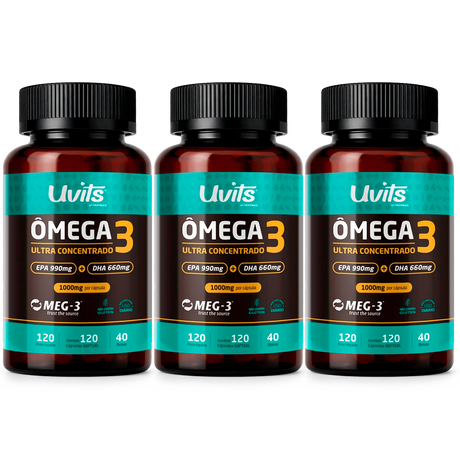 Omega 3 Ultra Concentrado 120 Capsulas Uvits