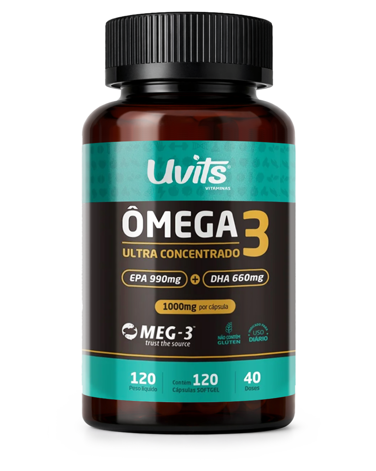 Omega 3 Ultra Concentrado 120 Capsulas Uvits