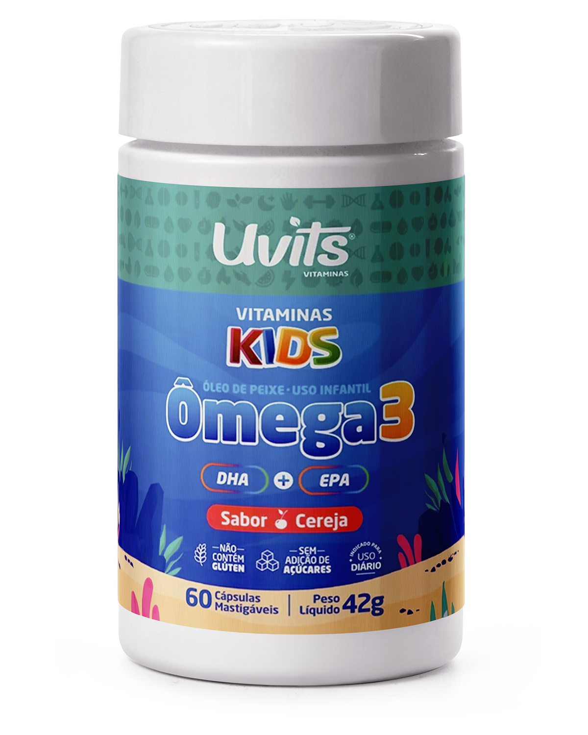 Ômega 3 Kids 60 Capsulas Uvits