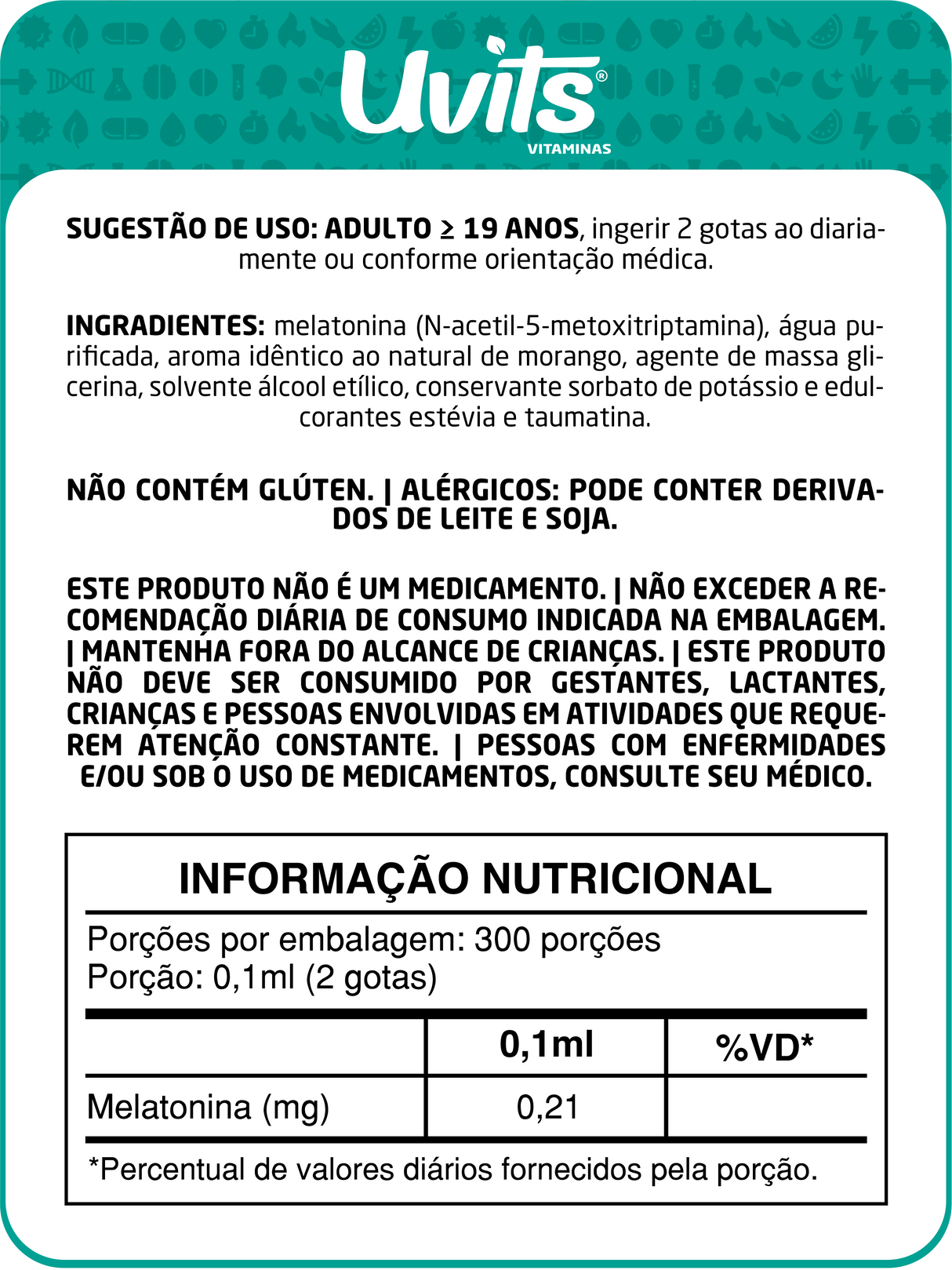 Melatonina Líquida 30ml Sabores