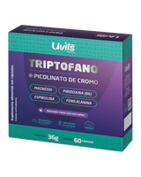 Triptofano + Picolinato de Cromo 60 Capsulas Uvits