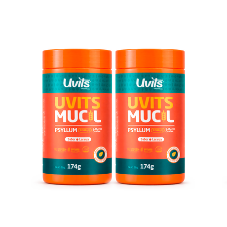 Mucil Psyllium (Sabor Laranja) - Fibra Alimentar para Intestino - 174g