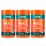 Mucil Psyllium (Sabor Laranja) - Fibra Alimentar para Intestino - 174g
