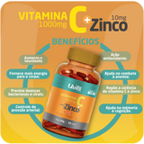 Vitamina C Zinco 60 Capsulas Uvits