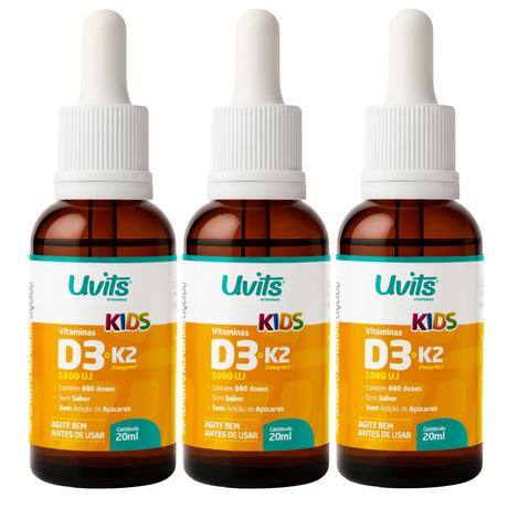 Vitamina D3 1000UI K2 MK7 24mcg Kids – 600 Doses 20ml