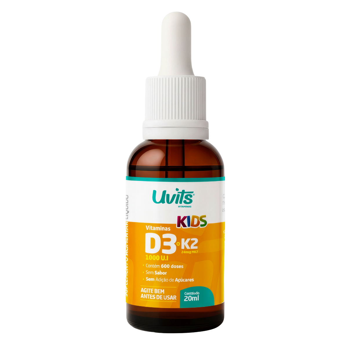 Vitamina D3 1000UI K2 MK7 24mcg Kids – 600 Doses 20ml