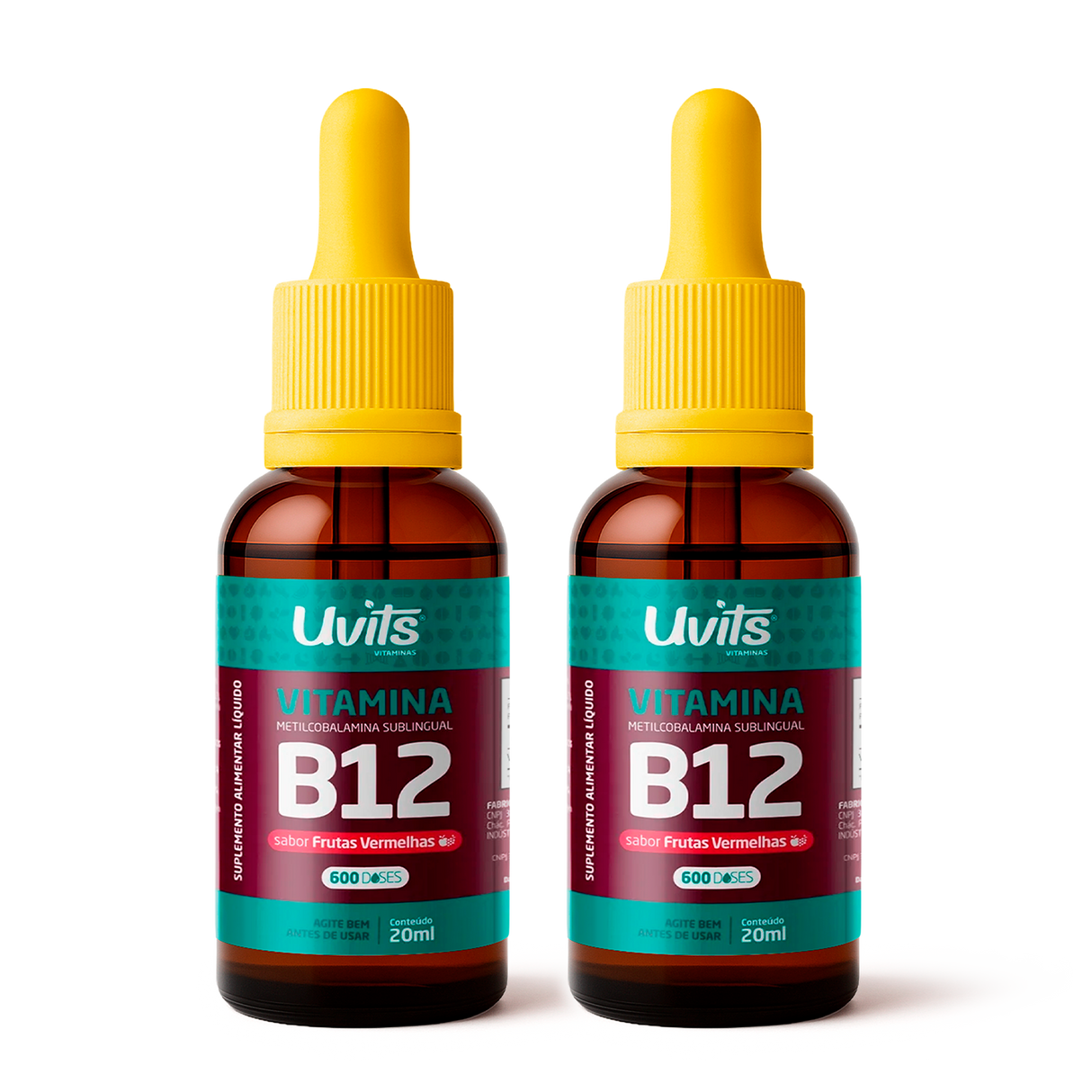 Vitamina B12 - Metilcobalamina (Sabor Frutas Vermelhas) - 20ml