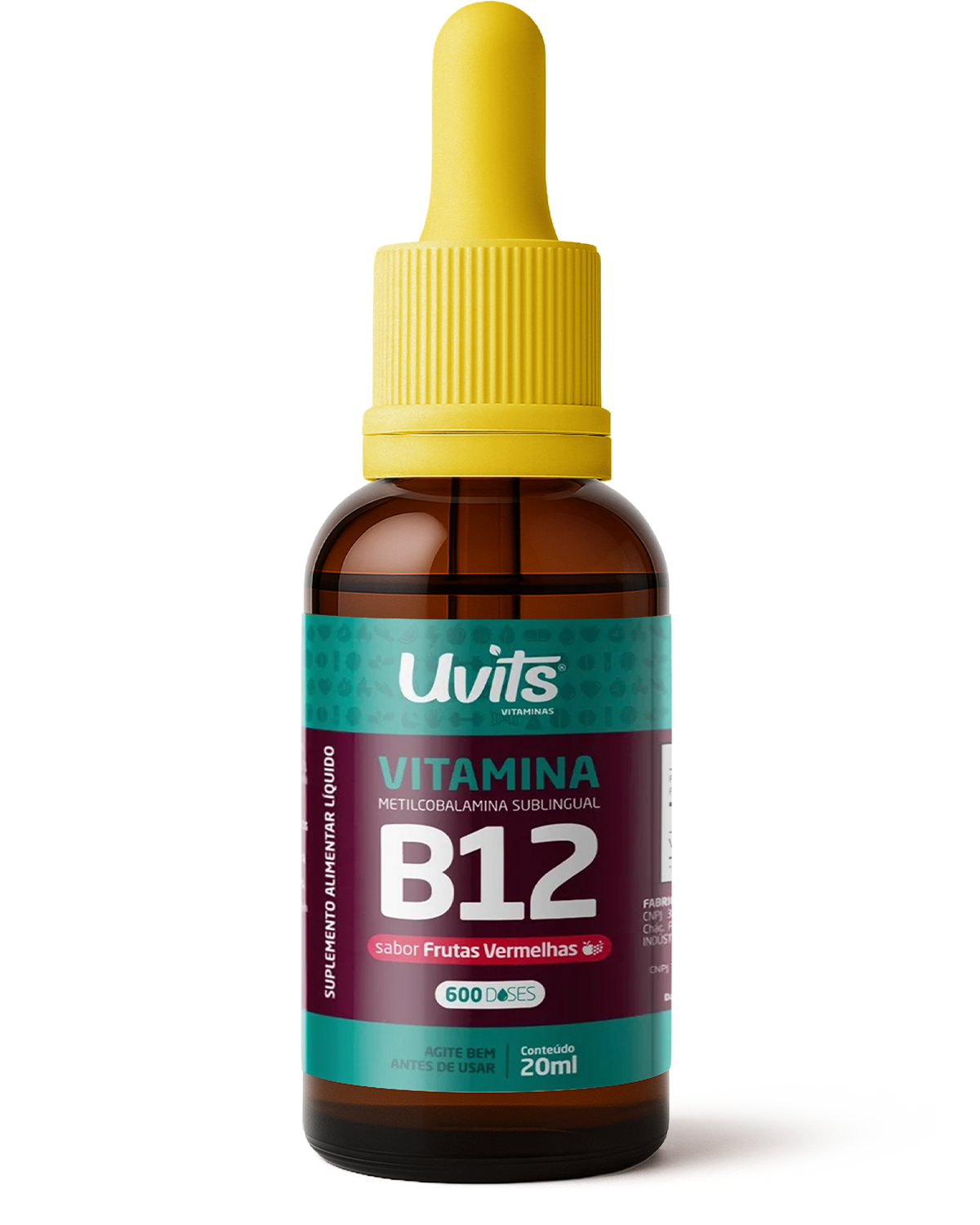 Vitamina B12 - Metilcobalamina (Sabor Frutas Vermelhas) - 20ml