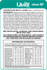 Multivitamínico A-Z Sênior 50+ – Vitaminas e Minerais para Vitalidade e Imunidade – 60 Comprimidos