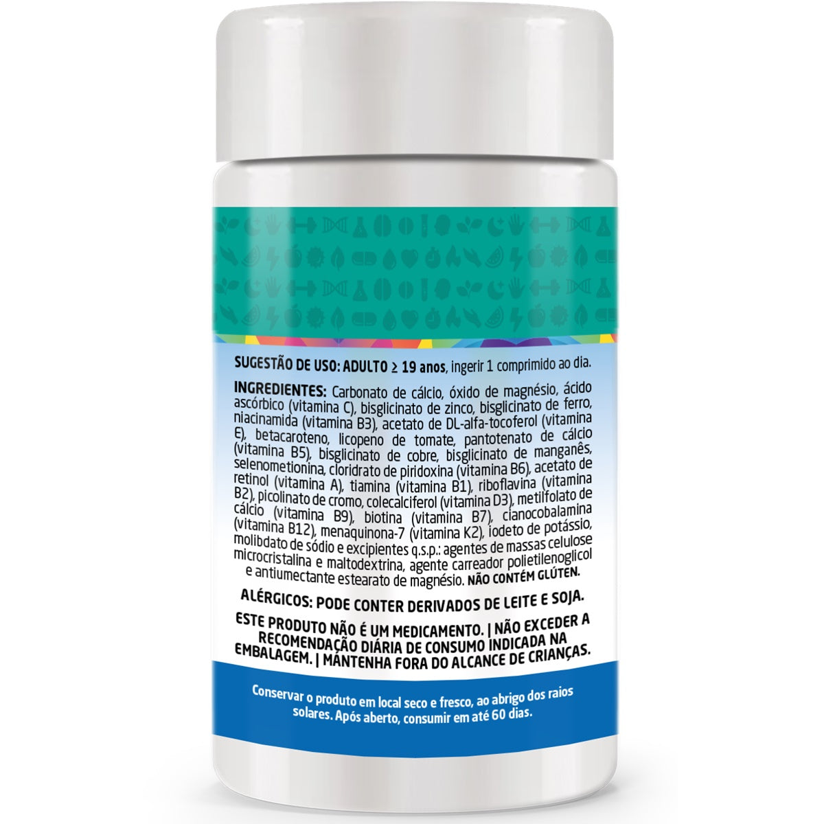 Multivitamínico A-Z Homem – Vitaminas e Minerais para Energia, Imunidade e Metabolismo – 60 Comprimidos