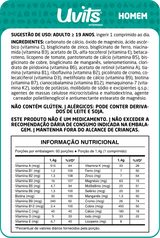 Multivitamínico A-Z Homem – Vitaminas e Minerais para Energia, Imunidade e Metabolismo – 60 Comprimidos