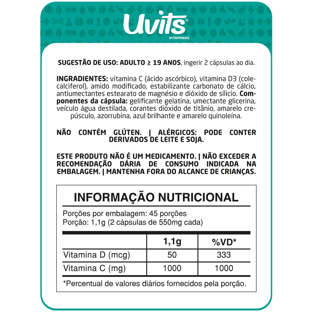 Vitamina D3 C 90 Capsulas Uvits