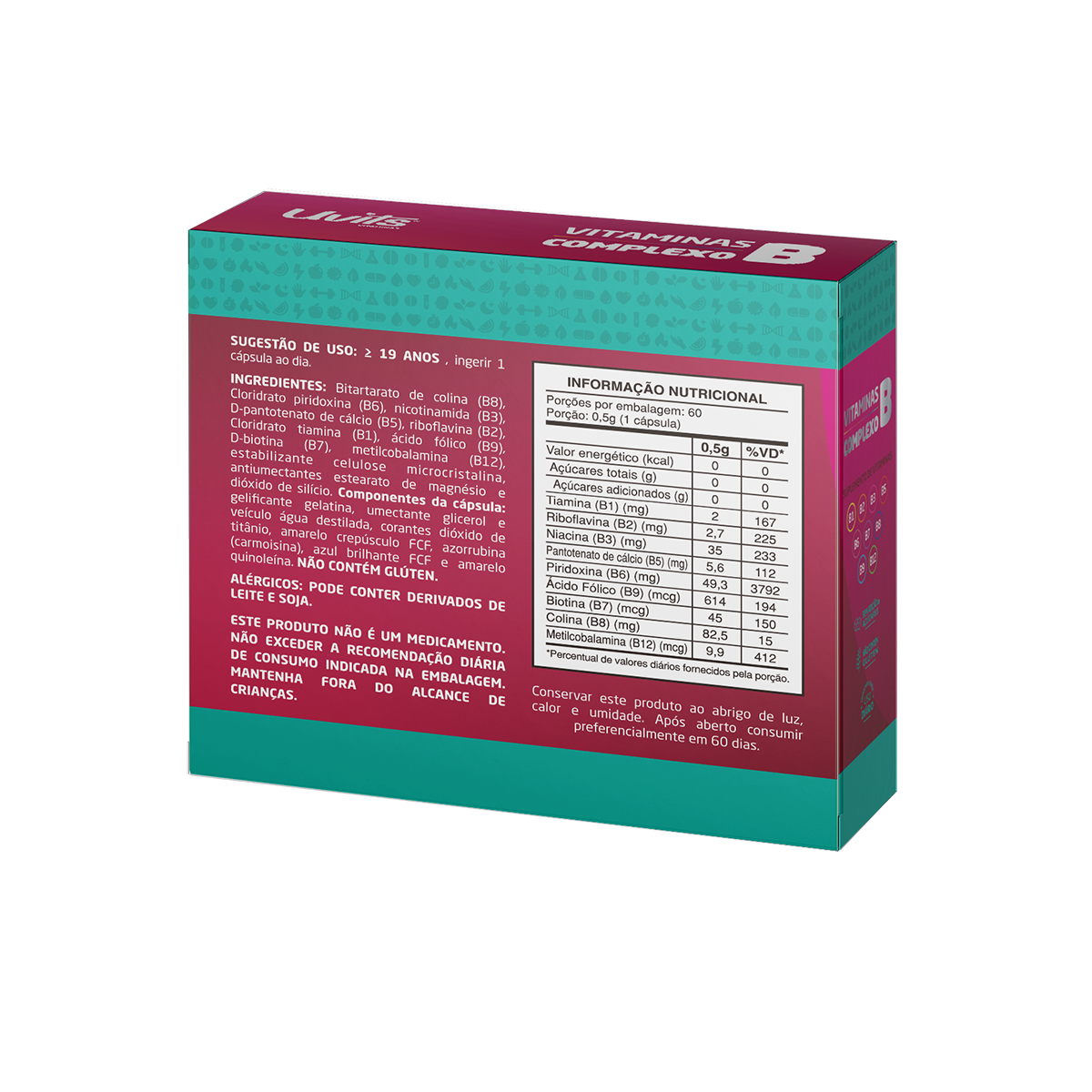 Vitaminas Complexo B 60 Cápsulas